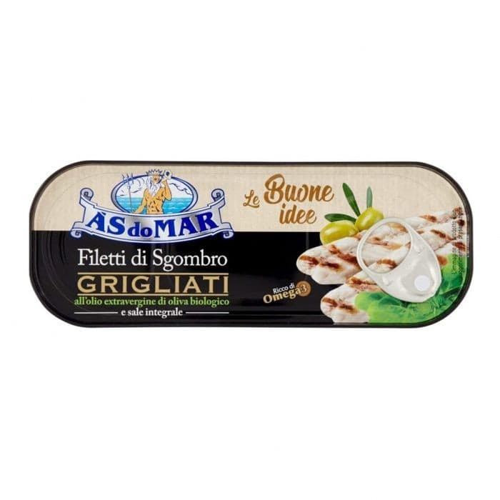 Filetti di sgombro grigliati al naturale o in olio extravergine di oliva biologico, 104 g / 120 g Asdomar – Iper La grande i