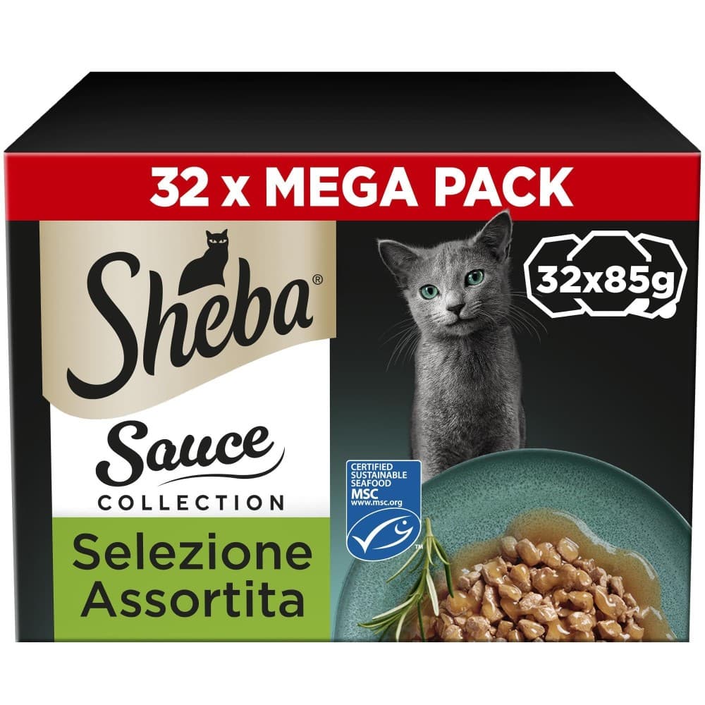 Sheba alimento umido per gatti gusti assortiti, 85 g x32 – Iper La grande i