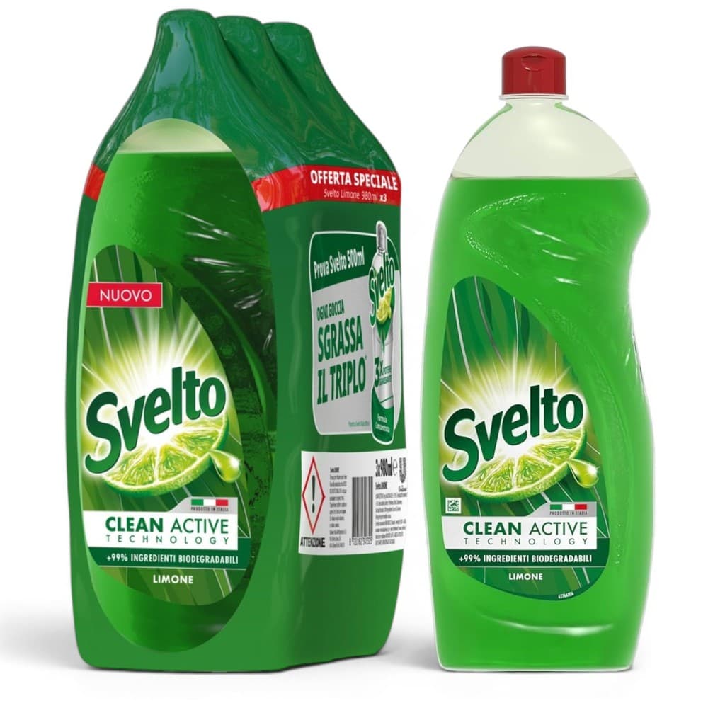 Detersivo piatti a mano Svelto, 3x1 litro – Esselunga