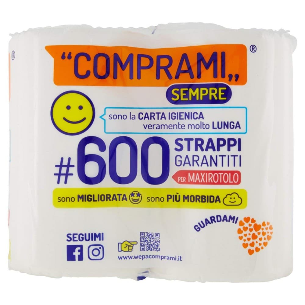 Carta igienica Comprami 8 maxi rotoli in offerta da Panorama