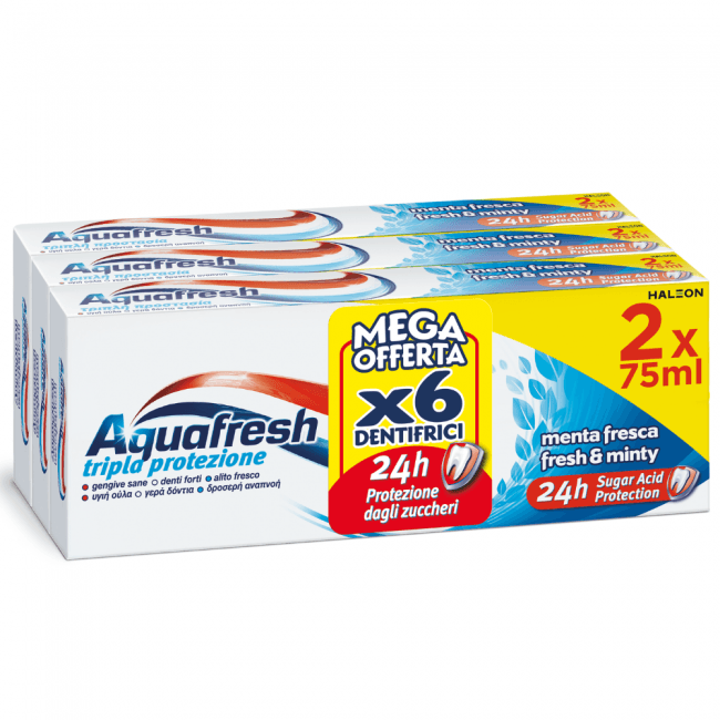 Aquafresh dentifricio Tripla protezione, 75 ml x6 – Iper La grande i