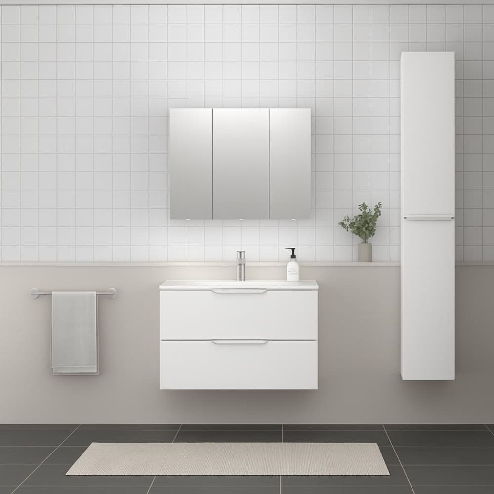 Mobile da bagno sospeso Essential L81xP46xH53 cm in offerta da Leroy Merlin