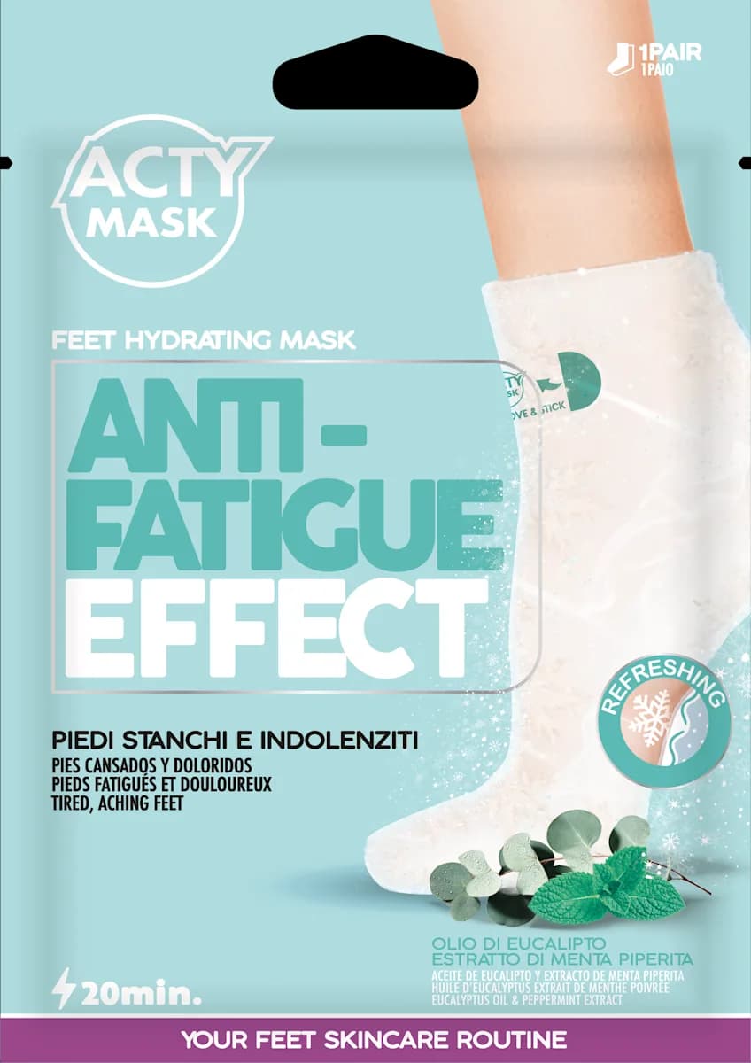 ACTY MASK maschera piedi defaticante con calendula e olio di menta 1 pezzo in offerta da Dm
