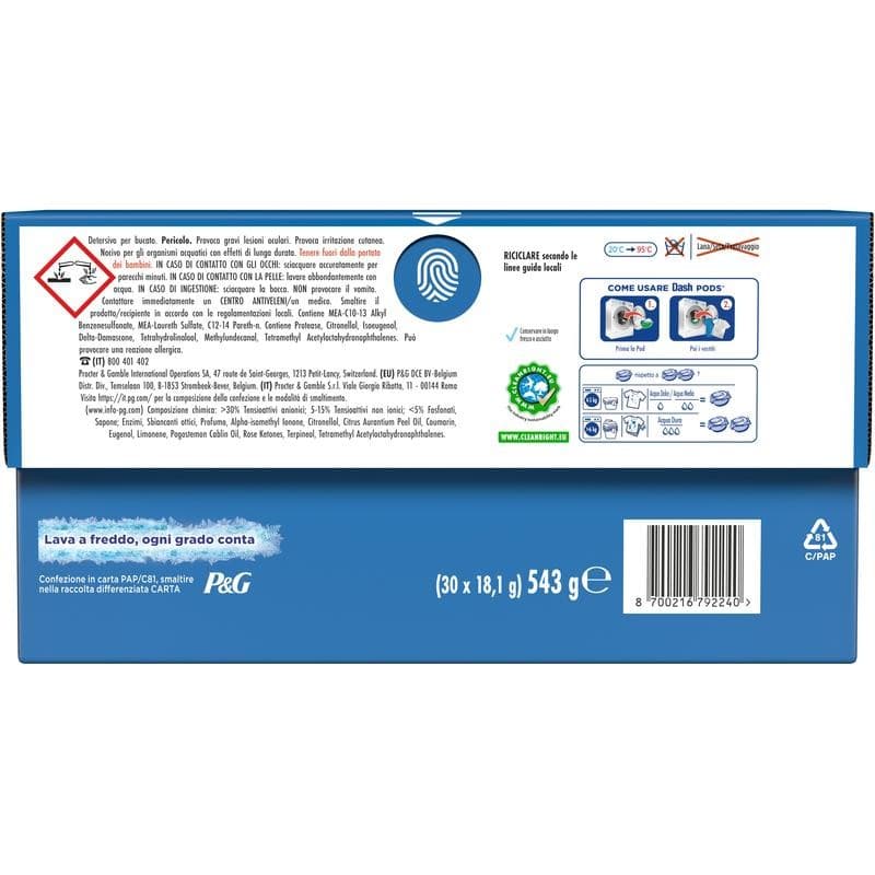Detersivo lavatrice predosato Dash, 30 pods – Panorama