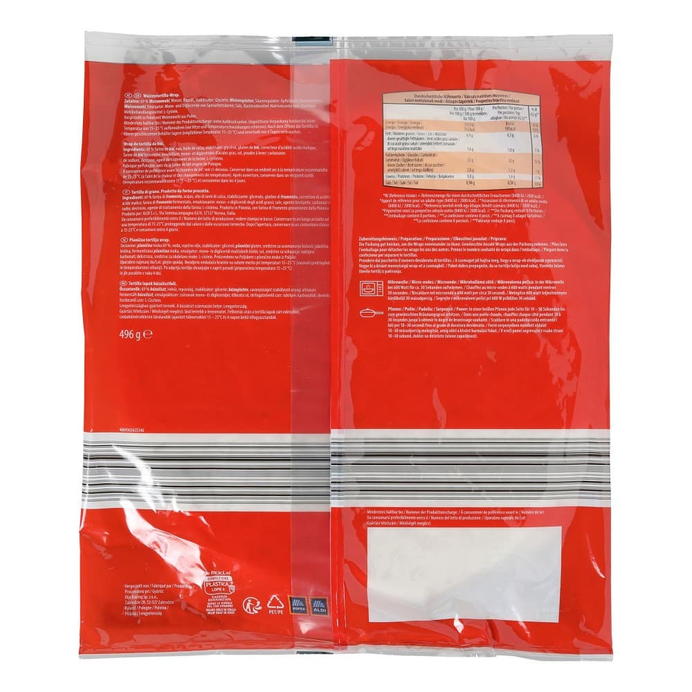 American Tortilla Wrap, 496 g – ALDI