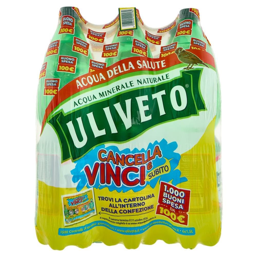 Acqua Effervescente Naturale Uliveto, 6 pezzi 1,5 l – Carrefour