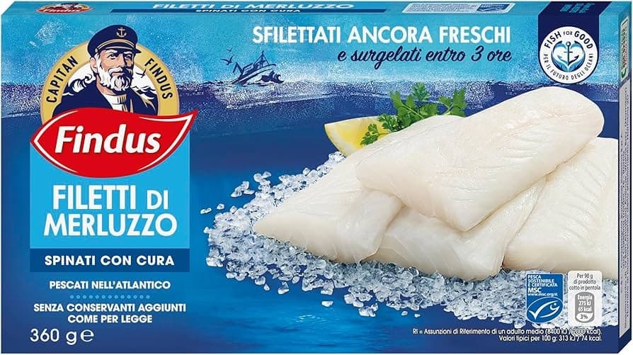 Filetti di merluzzo surgelati 360 g Capitan Findus in offerta da Iper La grande i