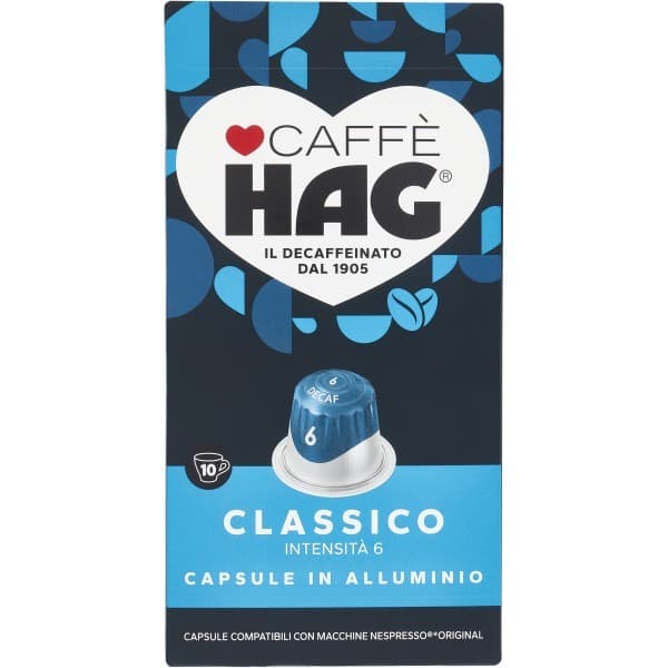 Caffè in capsule decaffeinato classico Hag, 10 capsule, 52 g – Panorama