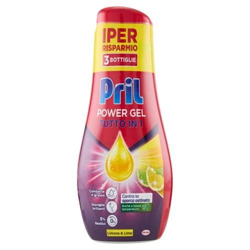 Pril detersivo lavastoviglie Tutto in 1 Gel, 3x630 ml – Il Gigante