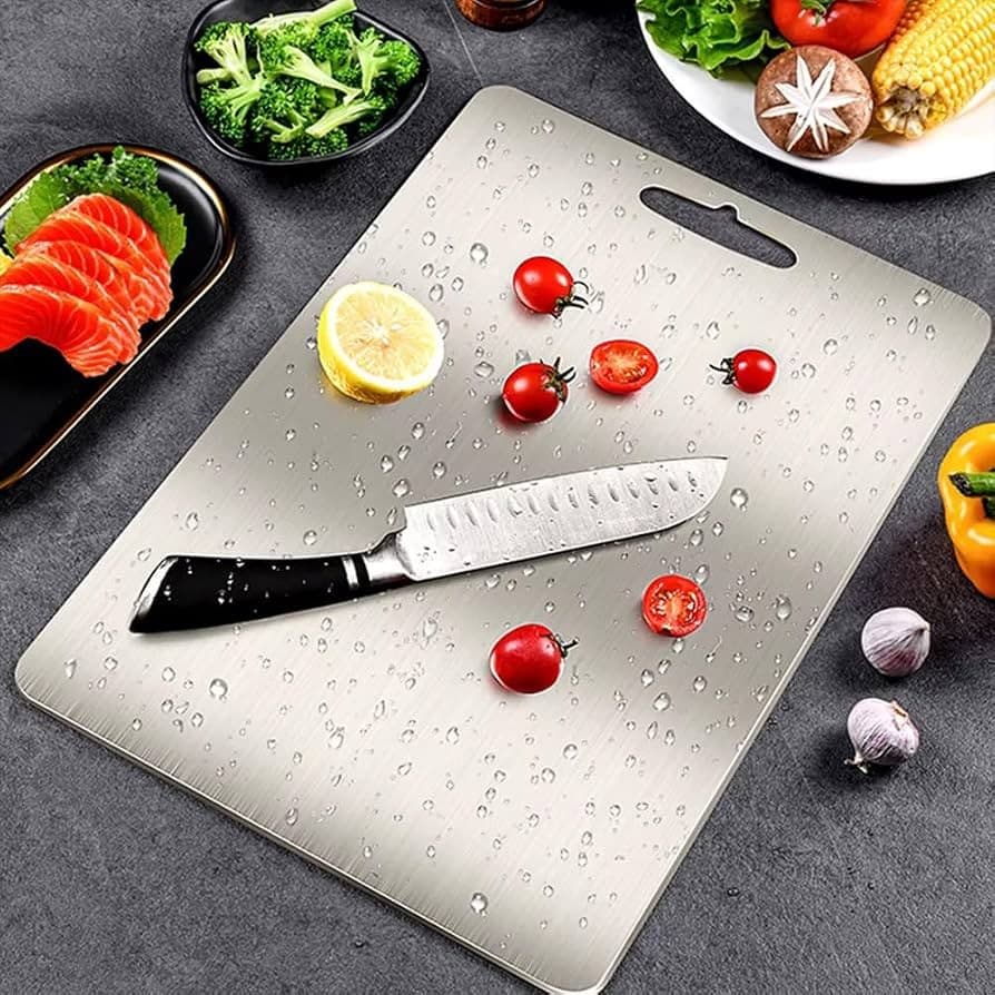Tagliere in acciaio Cucinart, cm 20x30 – Bennet