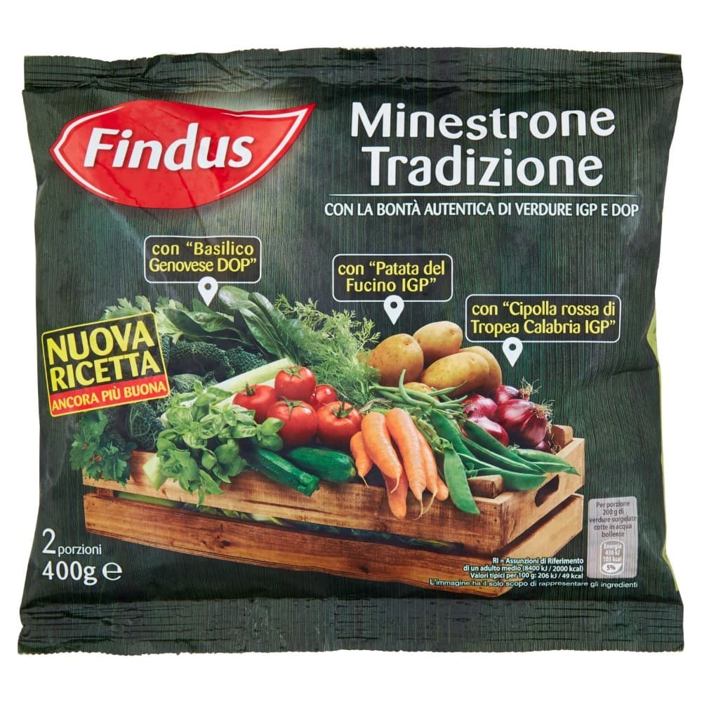 Minestrone tradizione surgelato Findus, 400 g – Bennet