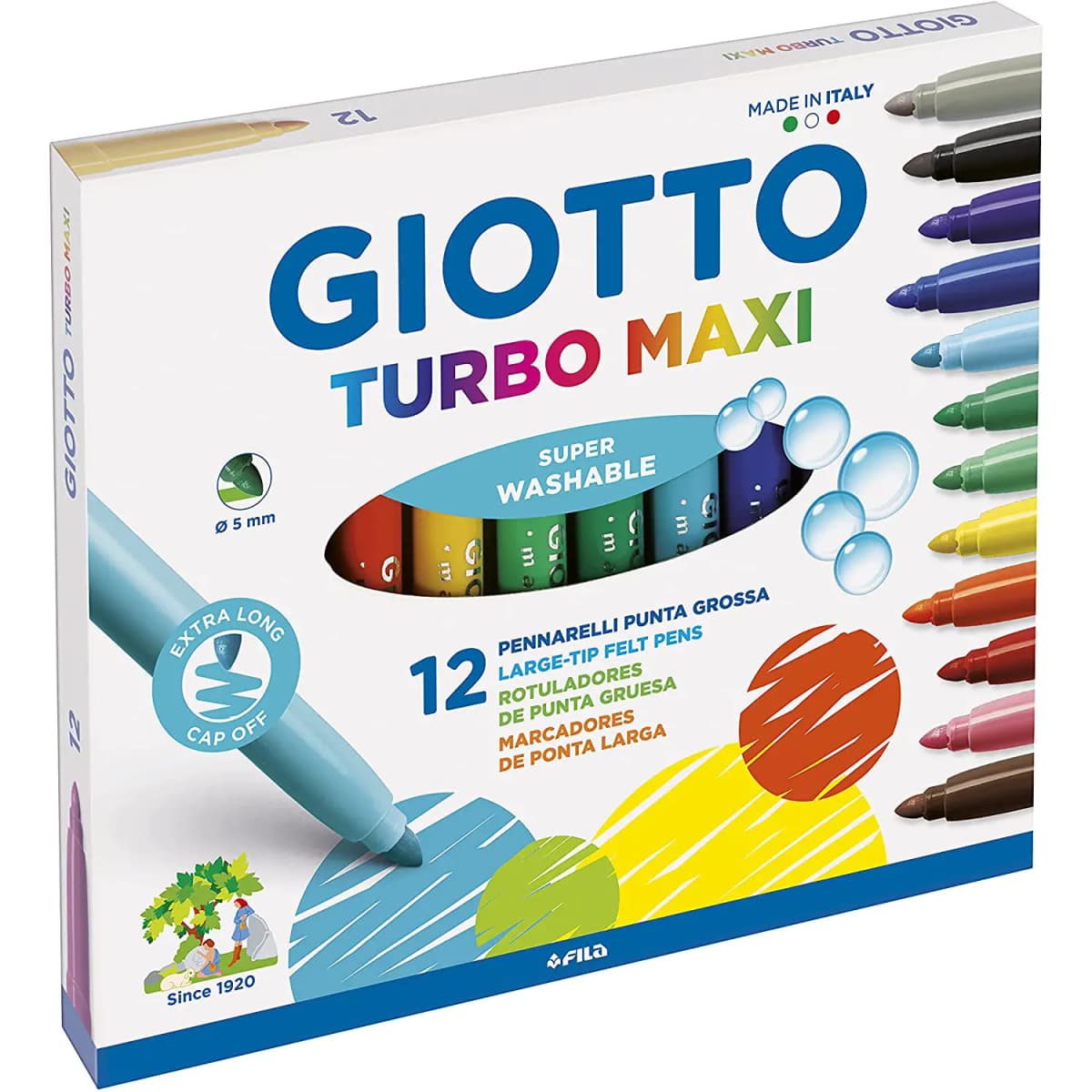 Giotto Turbo Maxi pennarelli confezione da 12 o 18 pennarelli in offerta da Coop