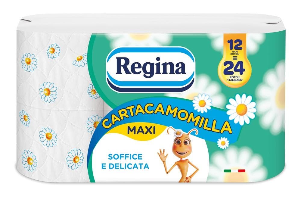 Regina carta igienica Cartacamomilla, 3 veli 12 rotoli – Iper La grande i