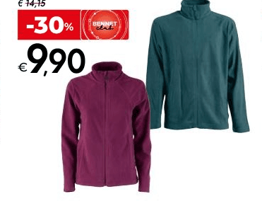 Micropile uomo o donna full zip o mezza zip – Bennet