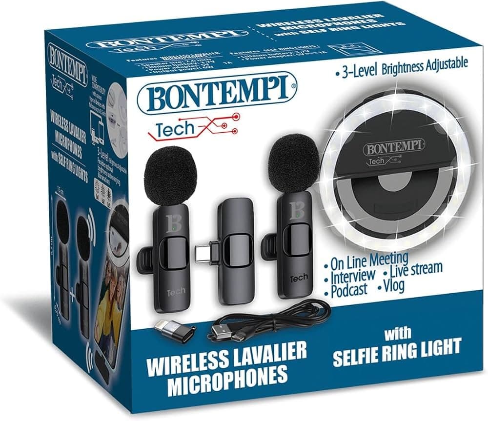 2 Microfoni Wireless Lavalier Bontempi – Iper La grande i