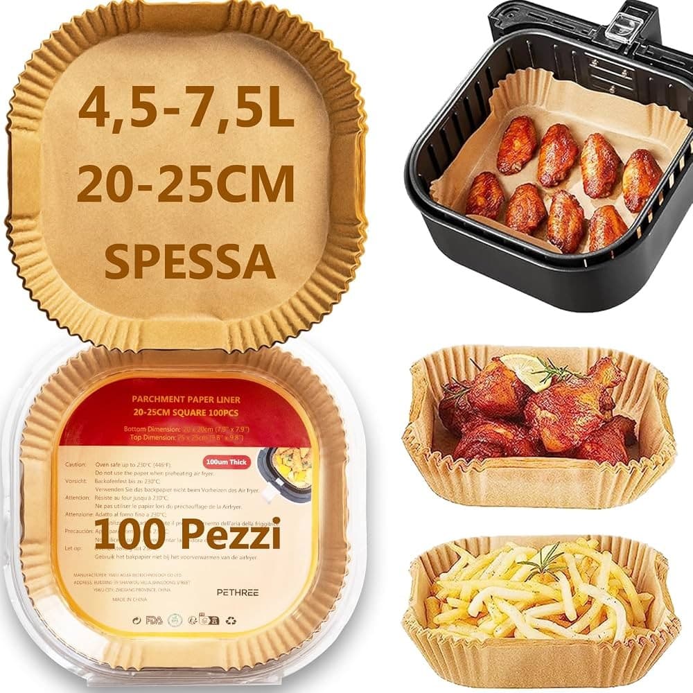 Carta forno per friggitrice ad aria XXL, 100 pezzi Power Force – ALDI
