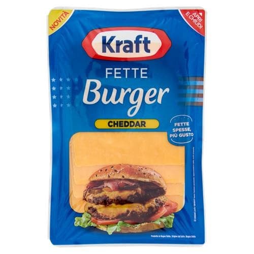 Fettine Burger con Cheddar Kraft, conf. da 7, g 175 – Bennet