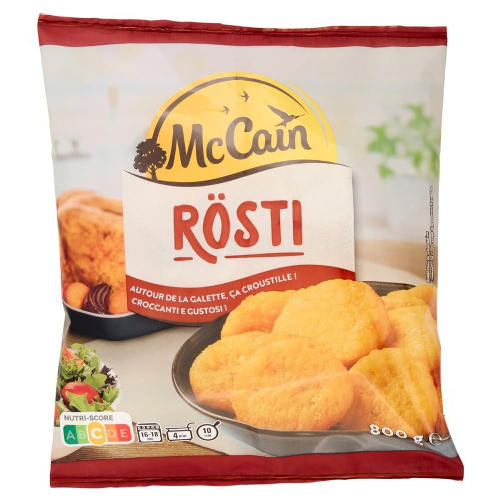 McCain medaglioni di patate e cipolle grattugiate Rösti surgelati, 800 g – Bennet