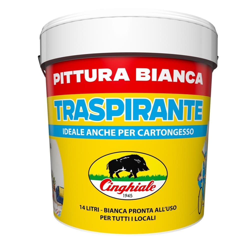 Idropittura murale lavabile, 14 litri Cinghiale – Il Gigante