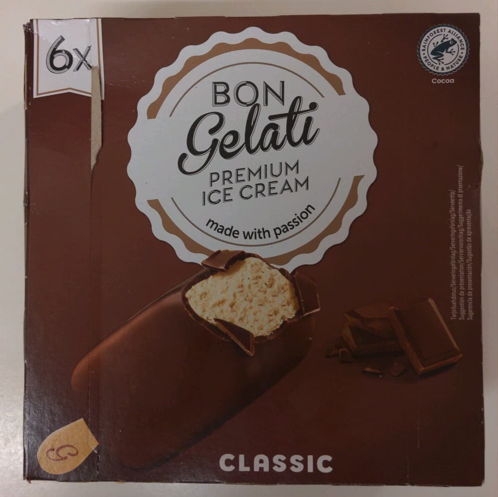 Bon Gelati stecco gelato con cioccolato al latte e mandorle, 450 g – Lidl