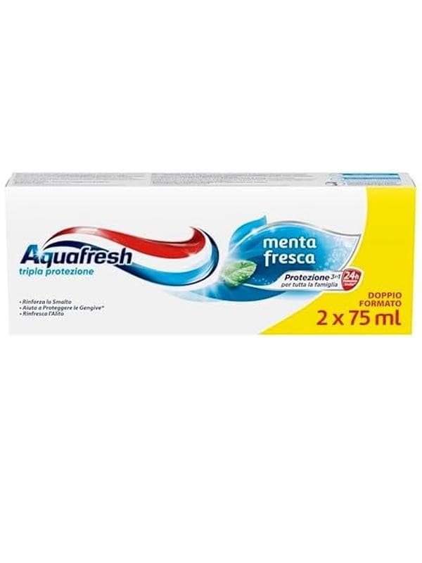 Aquafresh dentifricio, 75 ml x 2 – Tigota