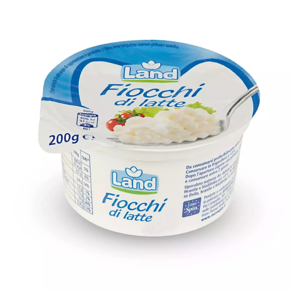 Fiocchi di latte, 200 g Land – Eurospin