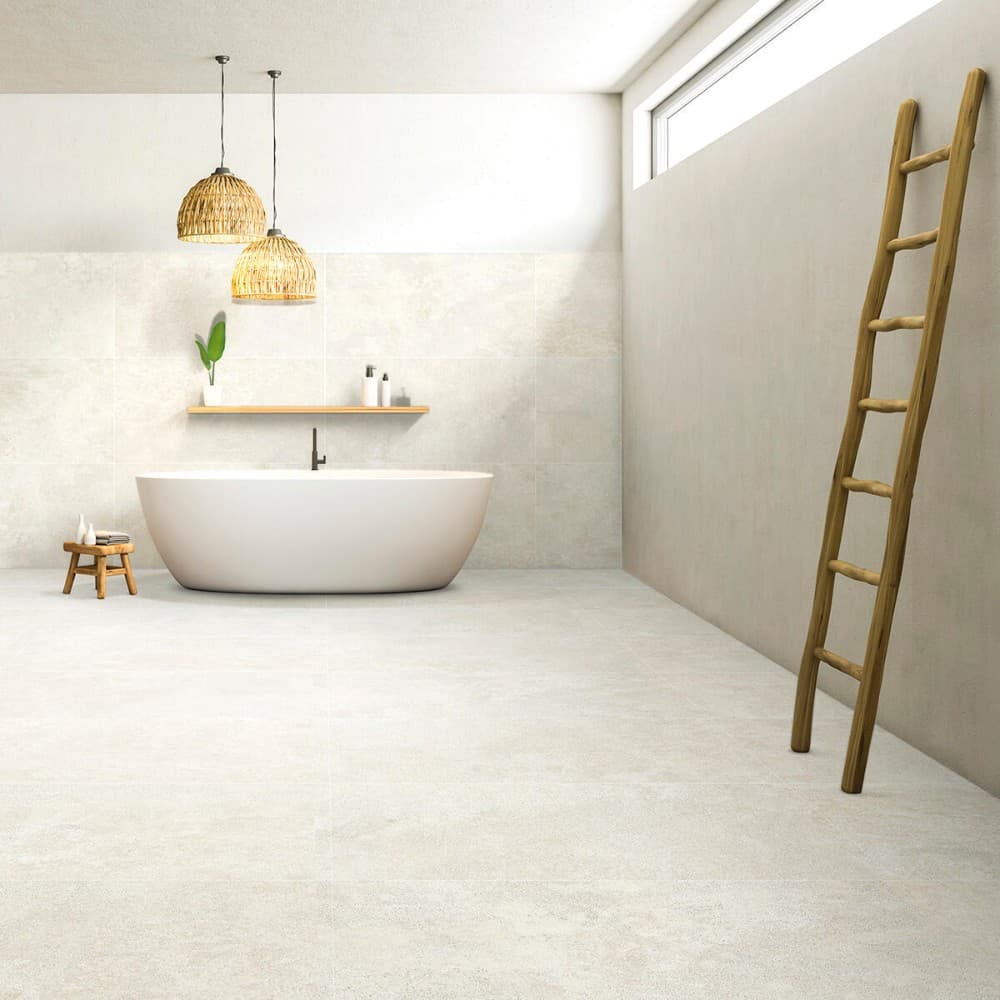 Piastrella da interno e da esterno Concraft Milk, 60x120 cm - Sp. 9,2 mm – Leroy Merlin