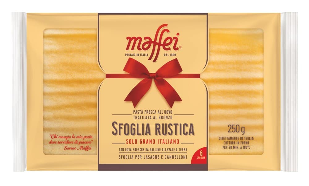 Sfoglia Rustica per Lasagne e Cannelloni Maffei, 250 g – Il Gigante