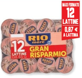 Tonno Rio Mare in olio di oliva 65 g x 12 in offerta da Panorama