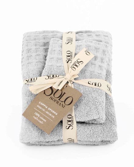 Set spugna Asciugamano +Ospite Solo Soprani, Confezione 2 pezzi – Carrefour