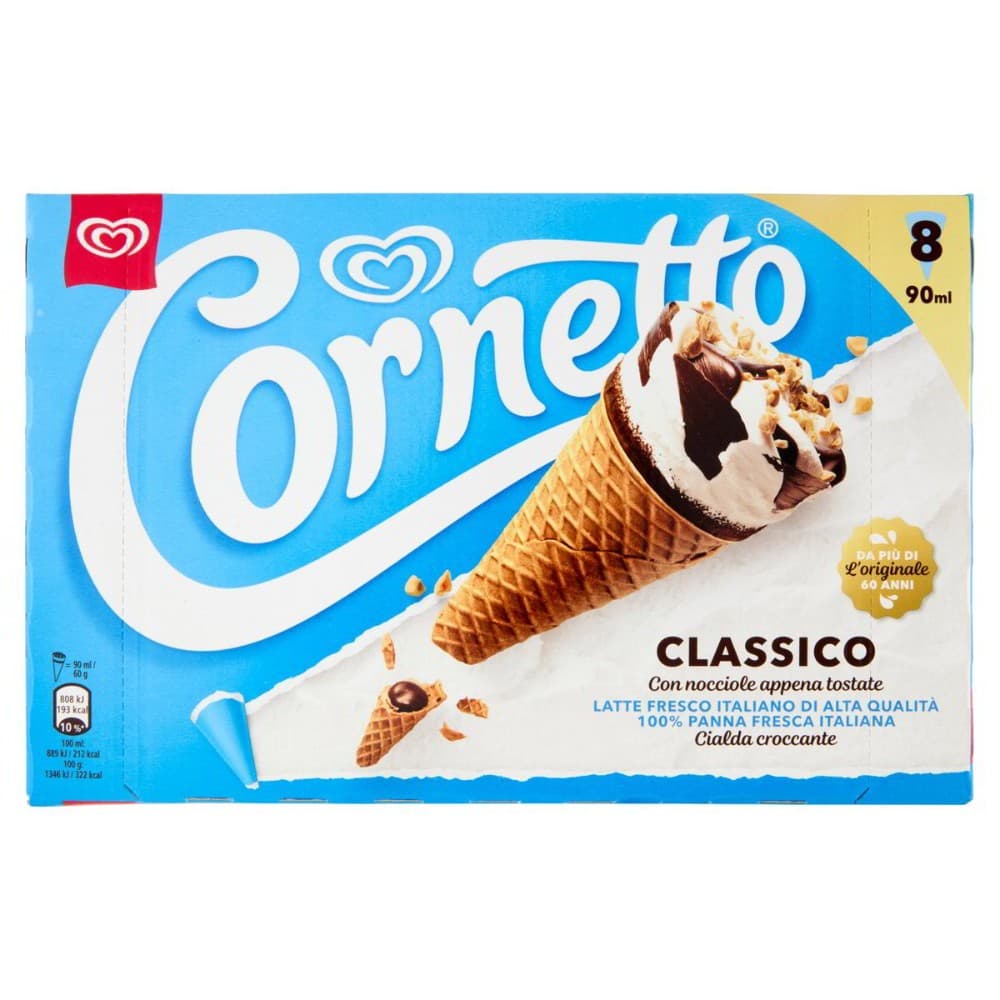 Cornetto Algida 8 pezzi, 480 g in offerta da Coop