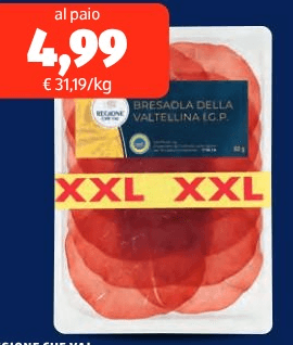 Bresaola della Valtellina IGP 80 g REGIONE CHE VAI in offerta da ALDI