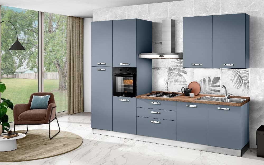 Cucina Blu Acciaio Opaco – Mondo Convenienza