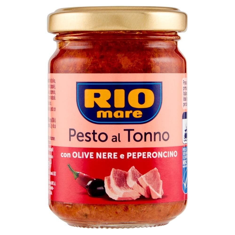 Rio Mare pesto tonno, olive nere e peperoncino, 130 g – ALDI