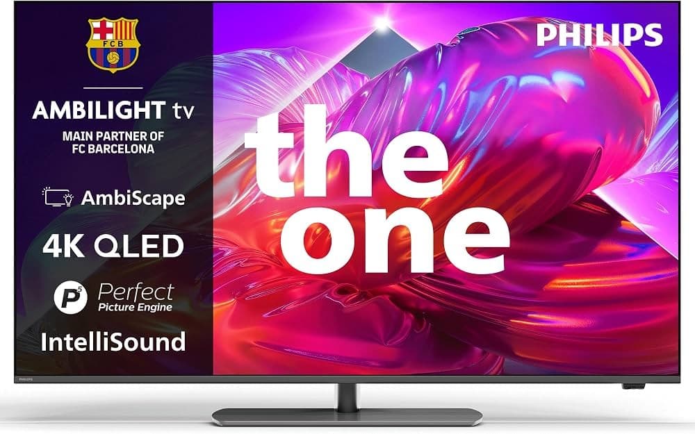 Philips Ambilight TV 4K UHD QLED Smart TV Dolby Atmos Titan OS, 43" – Comet