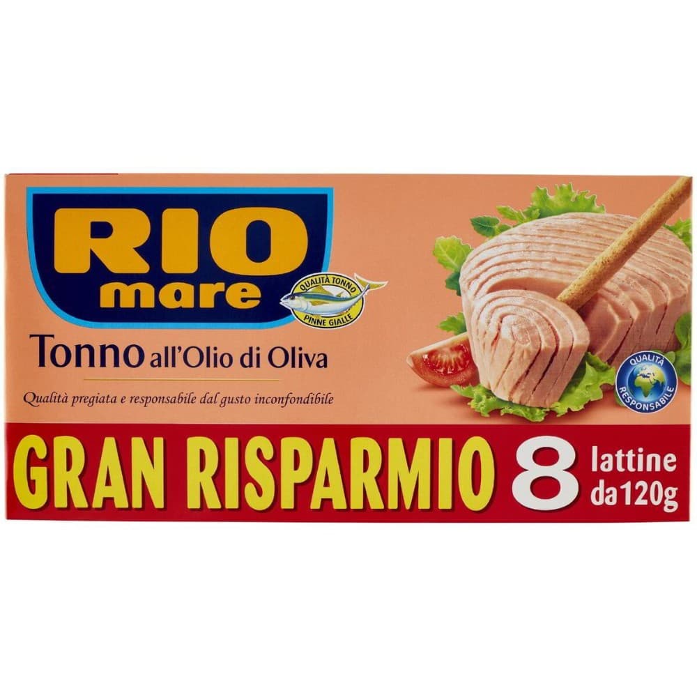 Tonno in olio di oliva, 120 g x8 Rio Mare – Iper La grande i