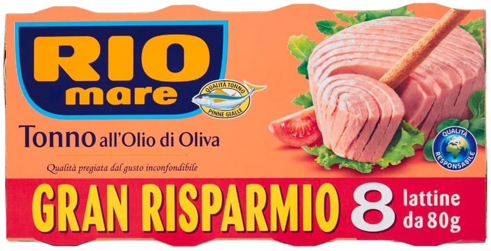 Tonno all'olio di oliva 120 g x8 Rio Mare in offerta da Iper La grande i