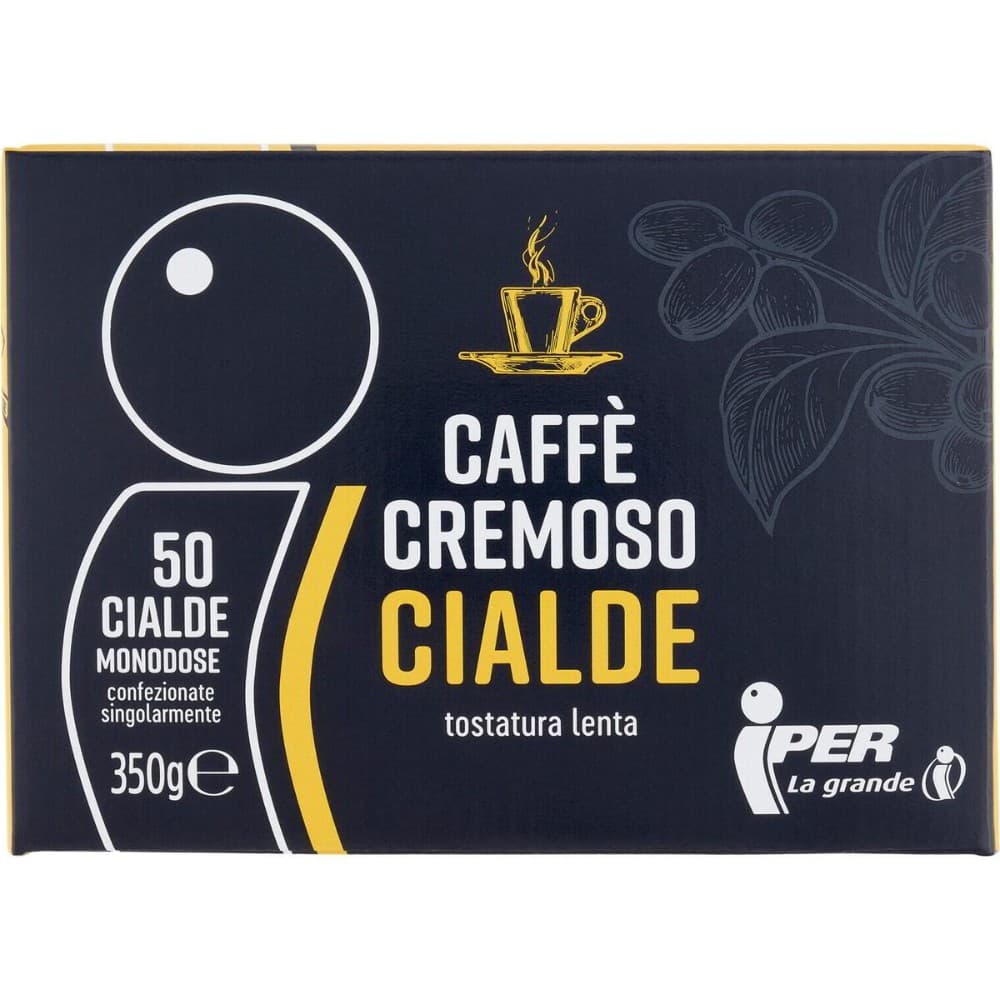 50 Cialde monodose caffè cremoso o espresso 350 g Iper in offerta da Iper La grande i