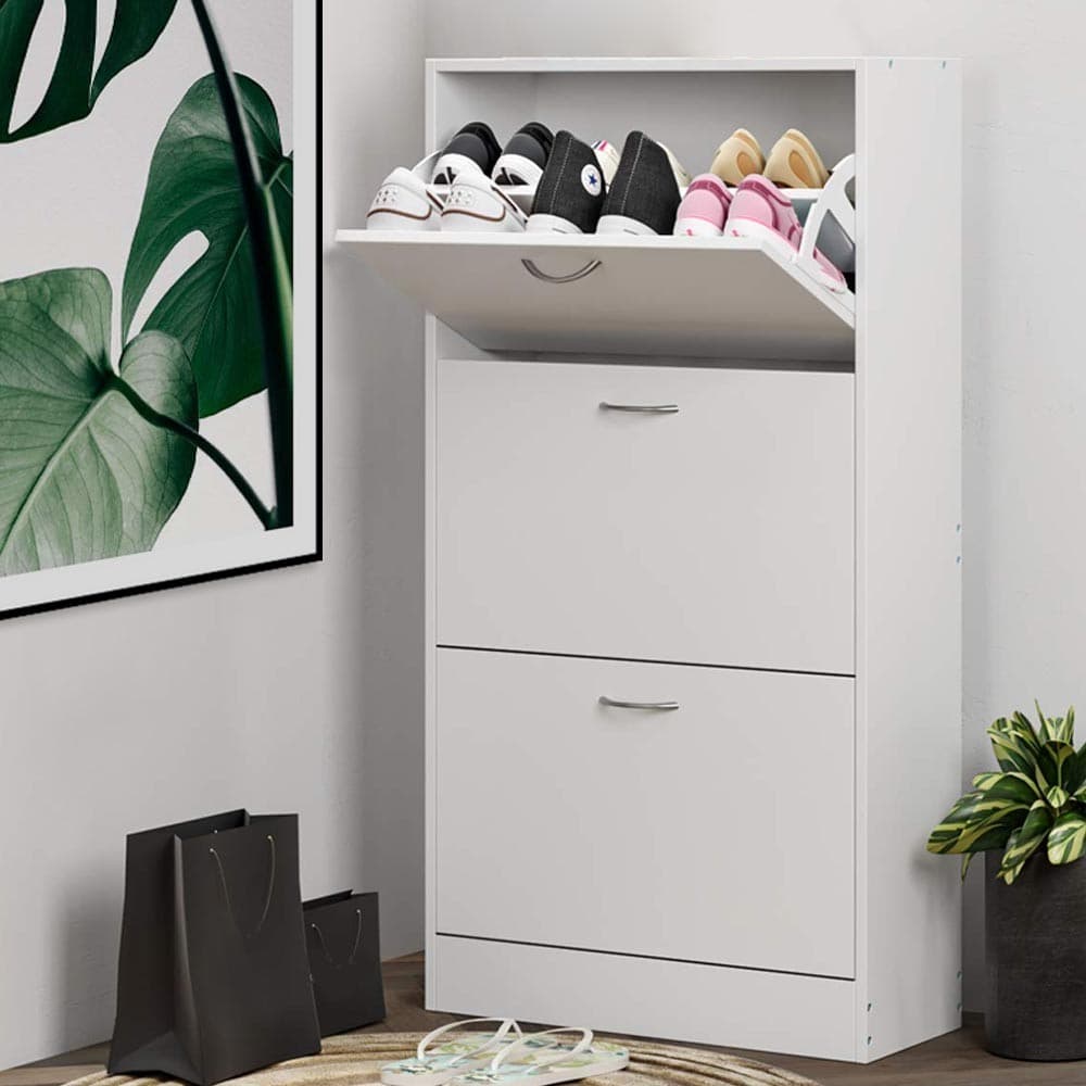 Scarpiere doppia profondità 3 ante in MDF, L60xP24xH116 cm – Il Gigante