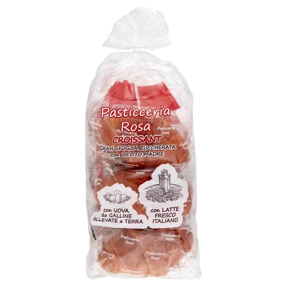 Pasticceria Rosa croissant con sfoglia zuccherata, 6 pezzi 300 g – MD