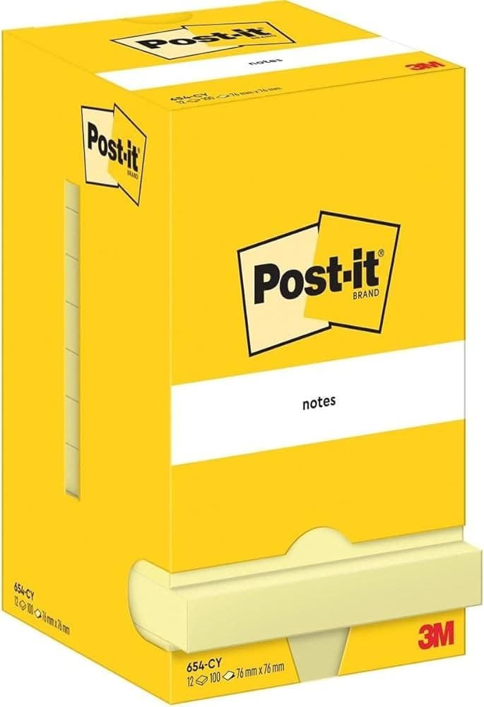 Post-it giallo quadrato 100 foglietti, 76x76 mm 3M in offerta da Il Gigante