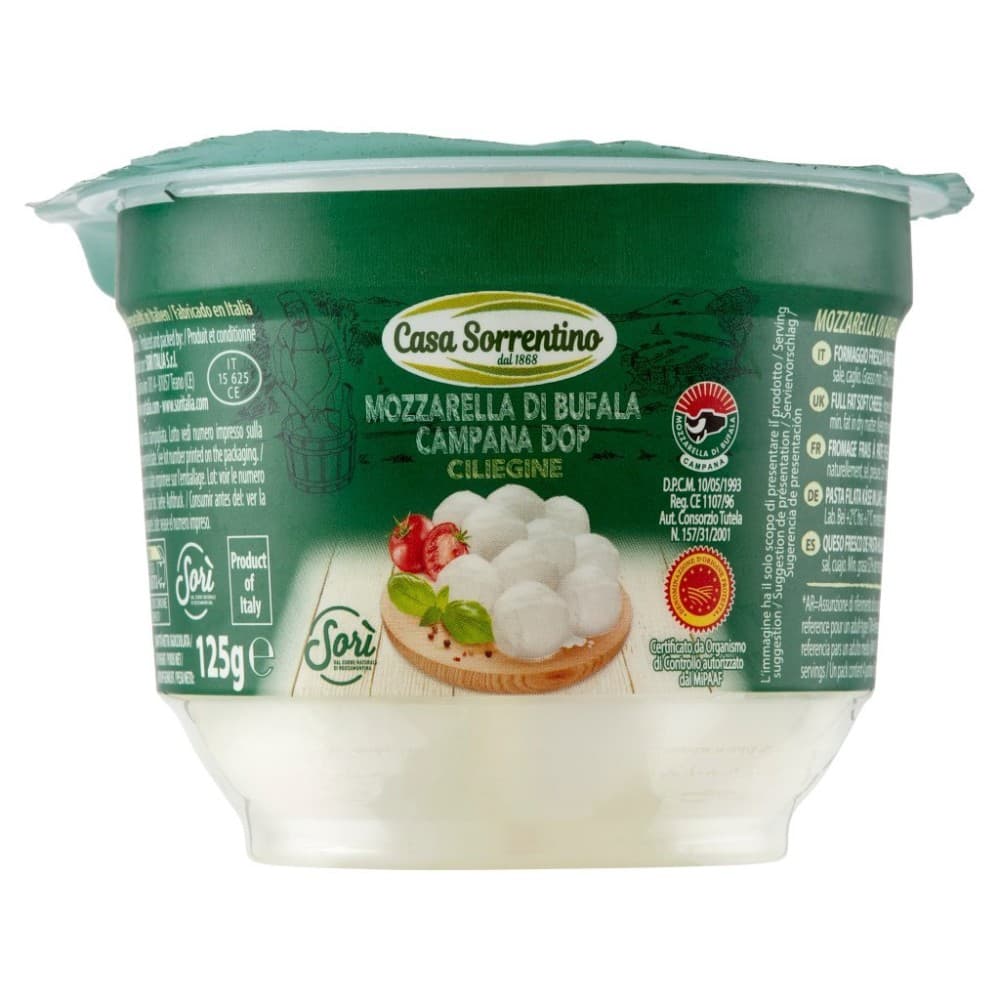 Ciliegine di Mozzarella di Bufala Campana DOP Casa Sorrentino, 125 g – Bennet
