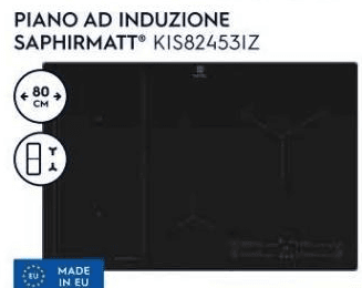 Piano ad induzione SaphirMatt KIS82453IZ ELECTROLUX in offerta da Unieuro