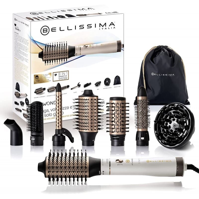 Bellissima spazzola ad aria calda 8-in-1 Air Wonder 11847 – Comet