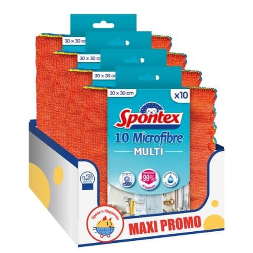 Panni microfibra Spontex Multi 10 pezzi in offerta da Carrefour