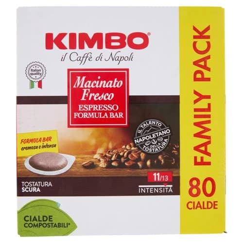 Cialde compostabili Espresso Napoletano o macinato fresco 80 cialde, 584 g Kimbo in offerta da Iper La grande i