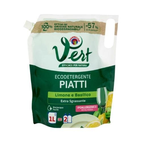 Detersivo piatti ecoricarica Limone & Basilico, 1 lt Chanteclair Vert – Panorama