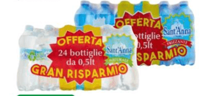 Acqua minerale naturale o frizzante Sant'Anna, 50 cl x 24 – Iper La grande i