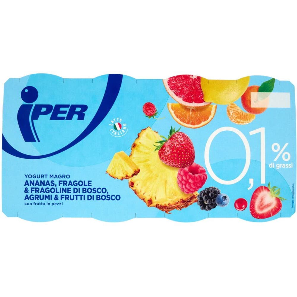 Yogurt magro gusti assortiti, 125 g x2 Iper – Iper La grande i