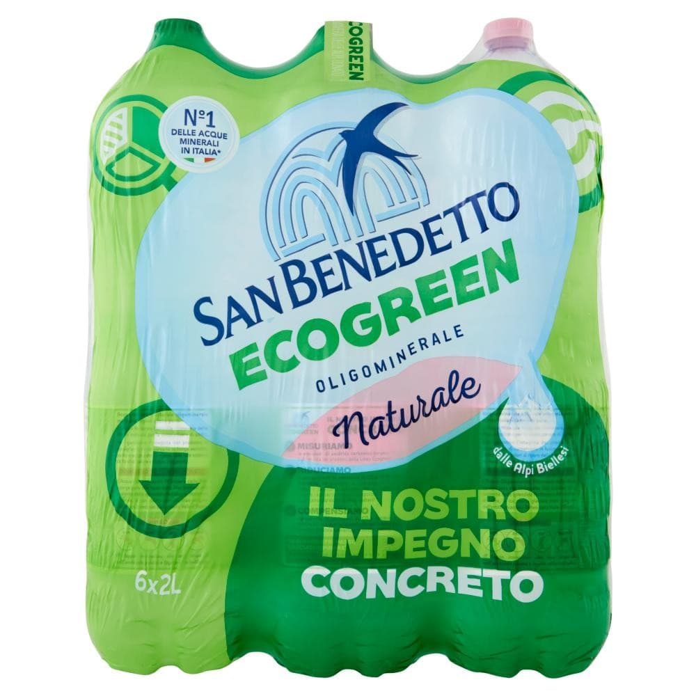 Acqua Naturale San Benedetto Ecogreen, 6 x 2 L – Carrefour